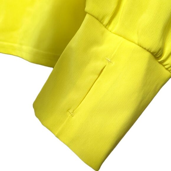 BUFFBUNNY Crystal Clear Long Sleeve Mesh Top Tiki Yellow M - Picture 4 of 8